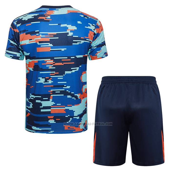 Chandal del Paises Bajos Manga Corta 2024 Azul - Pantalon Corto